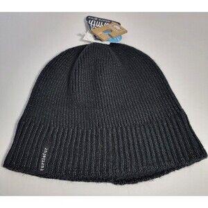 Turtlefur Black Knit Cuffed Explorer Beanie One Size Unisex